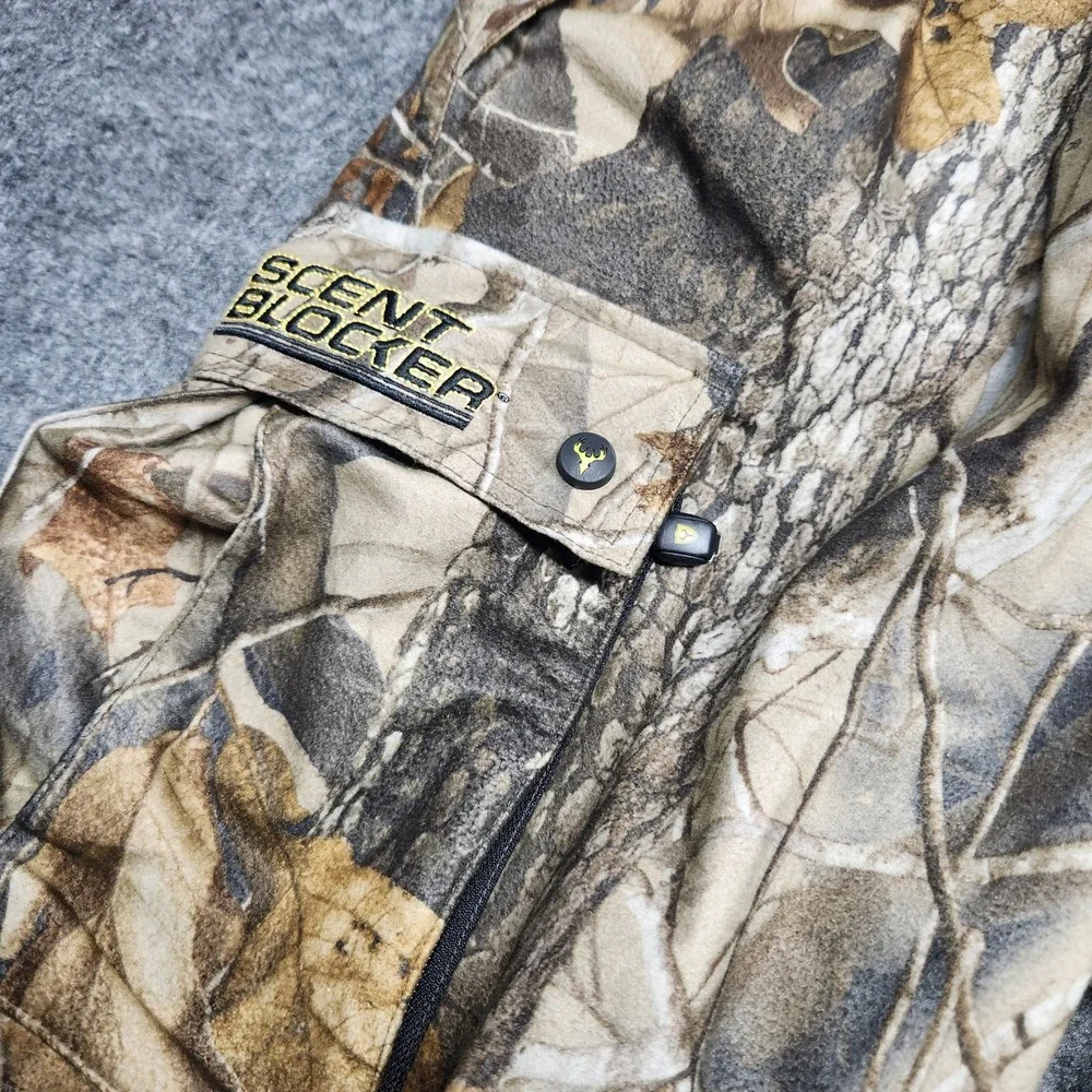 ScentBlocker Realtree Camo Blaze Orange Rainproof ProHunter Bibs Overalls XL